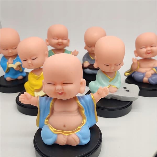 Buddhist-style Ornamental Swing Doll Figurine F