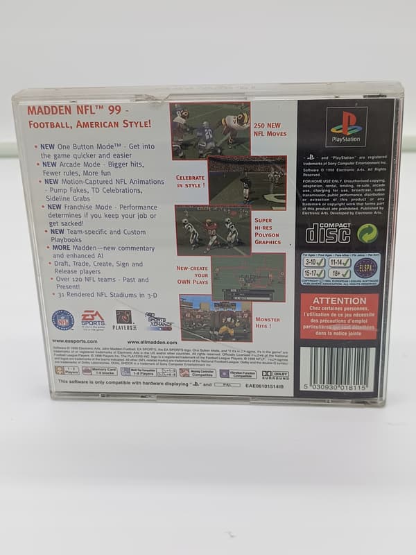 MADDEN NFL 99 PlayStation (PSX) boxed copy