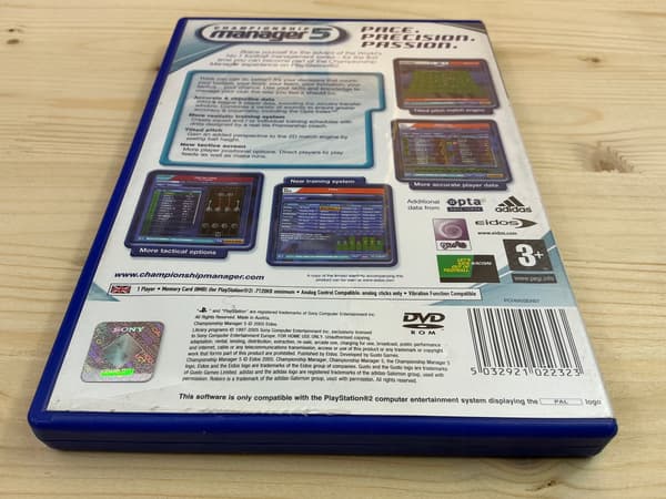 CHAMPIONSHIP MANAGER 5 – Ideał disc – complete PS2 set