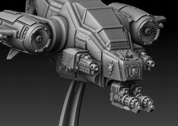 Silver Wardens’ Death Claw Gunship – a proxy model for board games/D&D/GURPS