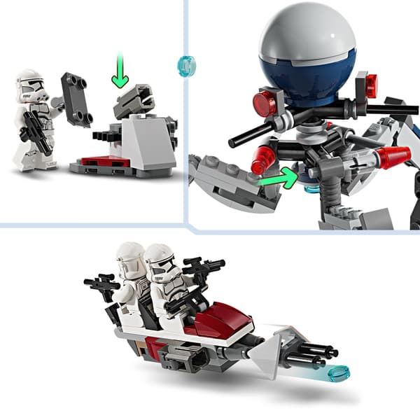 LEGO Star Wars 75372 Battle Set featuring a Clone Trooper and a Battle Droid