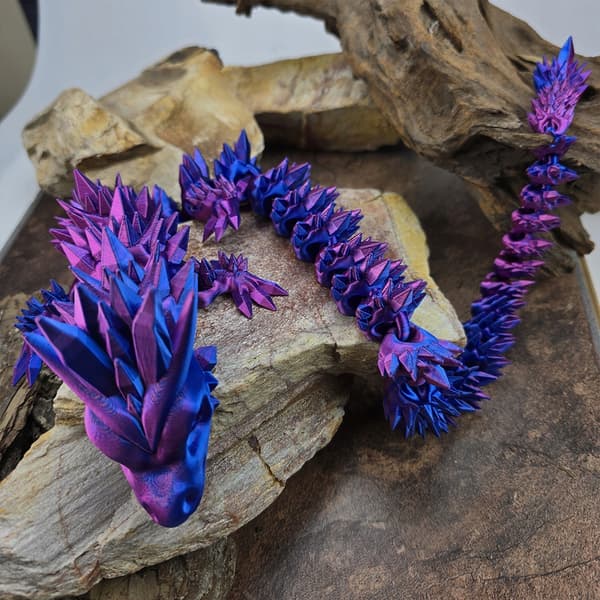 Crystal Dragon 3D-Printed Figurine, 60 cm – Children’s Toy