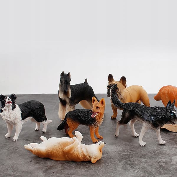 PLASTIC DOG FIGURINE – TABLE DECORATION – ANIMAL MODEL
