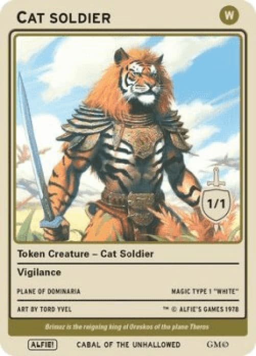 Magic: The Gathering Cat Soldier Token