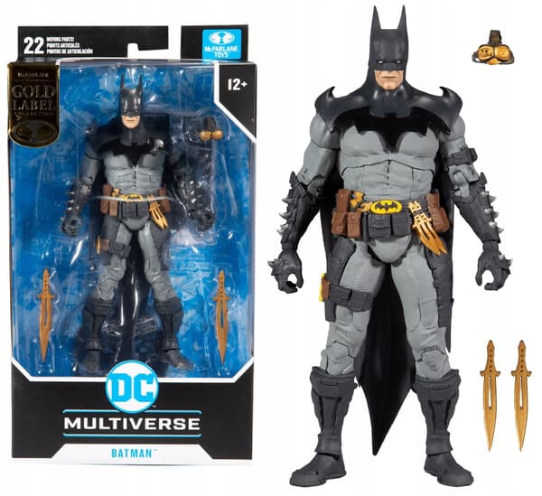 Large Batman Todd DC Multiverse Figurine, 20 cm. Gold