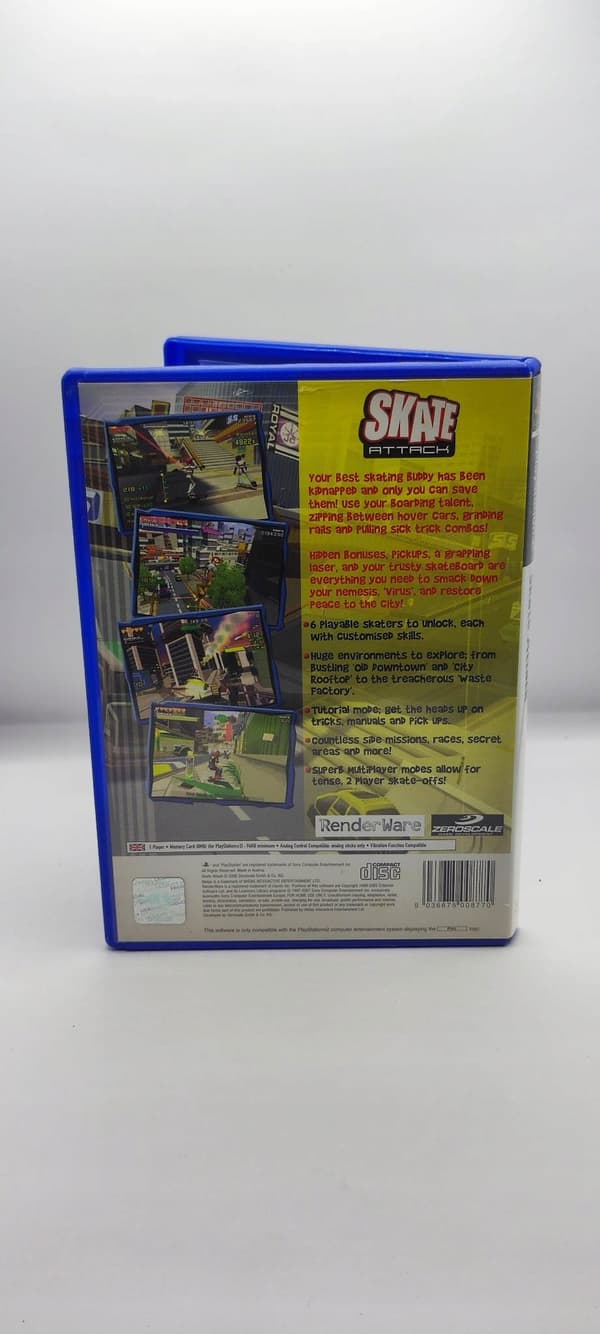 SKATE ATTACK game for Sony PlayStation 2 (PS2)