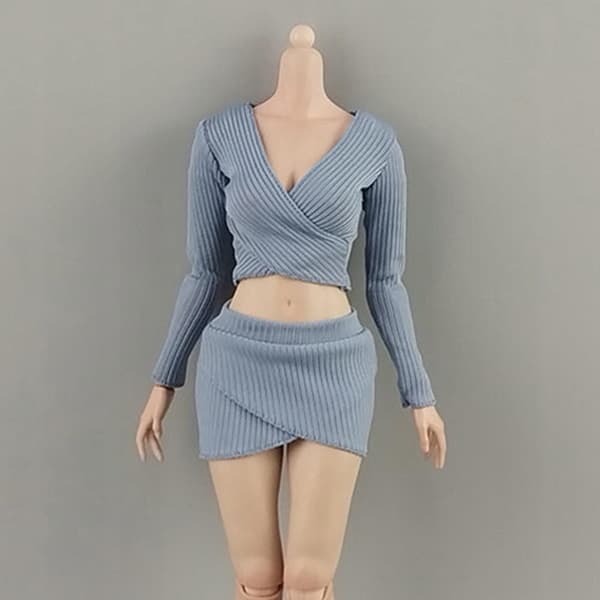 1:6 Scale Basic Crop Top Costume, Women’s Figure, blue