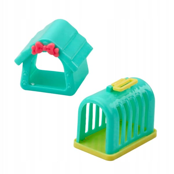Creative play set: 6 squeaky dogs with a doghouse for children