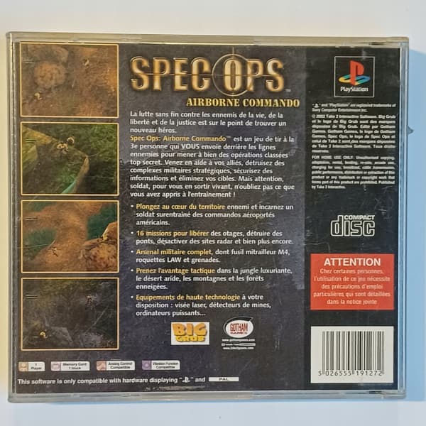 Spec Ops Airborne Commando, PlayStation, PS1