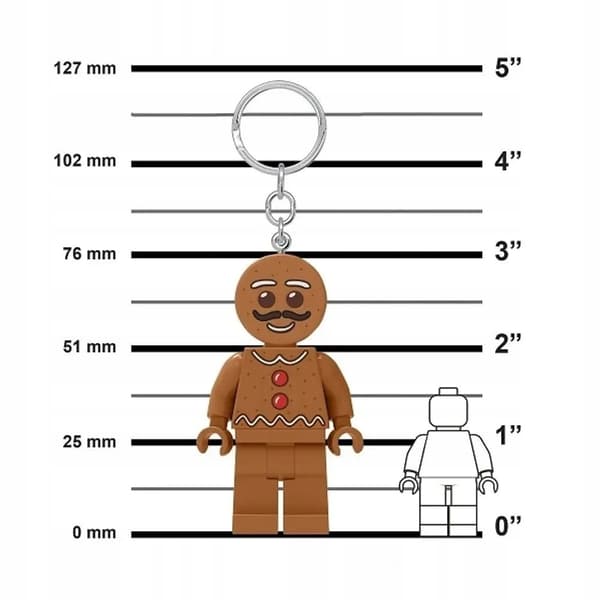 LEGO Gingerbread Man Keyring Torch Minifigure LGL-KE182