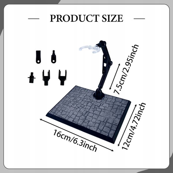 Action figure display stand for 1/144 scale models. Styl C hobbyist display stand