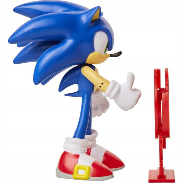 SONIC THE HEDGEHOG FLEXIBLE JAKKS PACIFIC SONIC FIGURE WITH KNUCKLES DISC