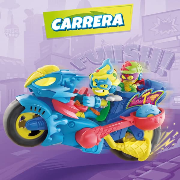 A MOTOR WITH A CATAPULT AND 2 EXCLUSIVE FIGURES FOR BATTLE PLAY