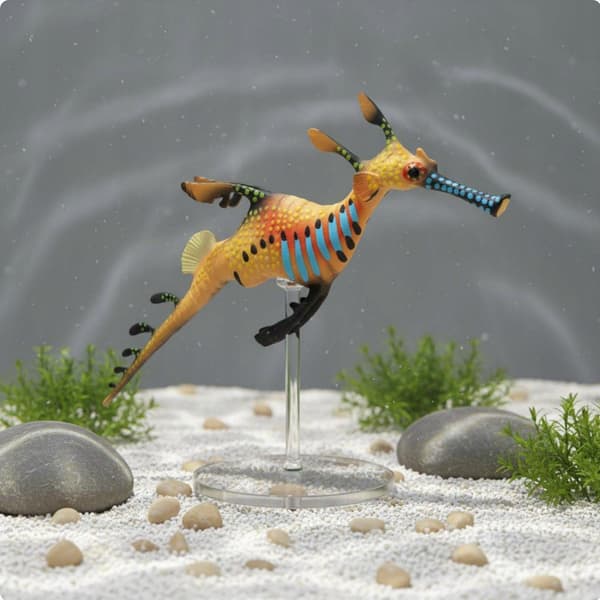 3x Realistic crustacean model – Highly detailed three-colour sea creature (2 pieces)
