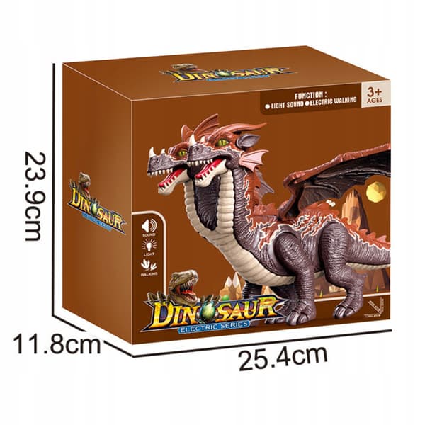 Two-Headed Dinosaur: Interactive Pterodactyl with Moving Wings, Legs and Tail