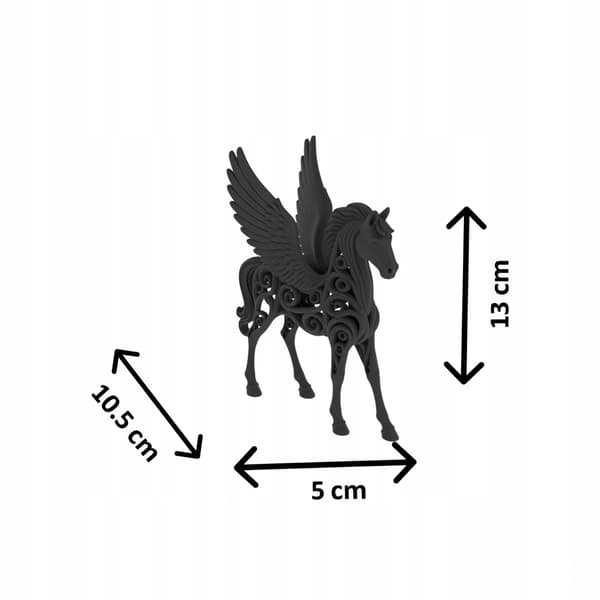 DECORATIVE PEGASUS FIGURINE – OPENWORK SHELF DECORATION – MANY COLOURS