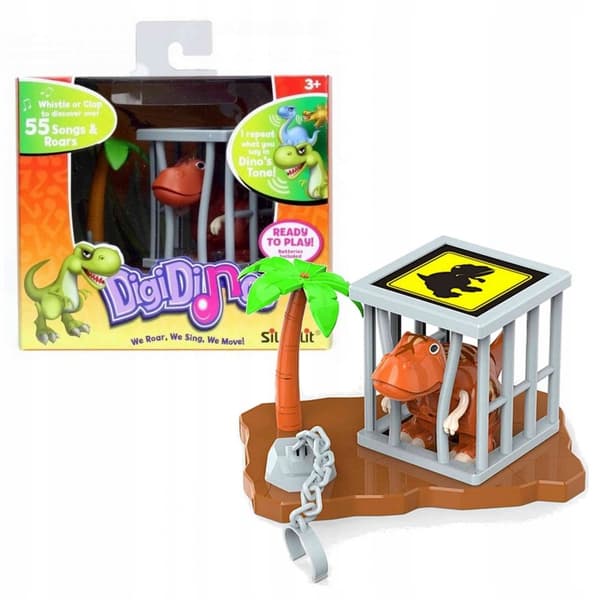 Interactive dinosaur with a DigiDinos cage