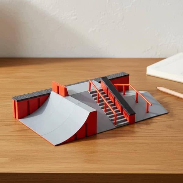 Fingerboard Skate Arena Tabletop Display Play Compact Finger Skateboard B
