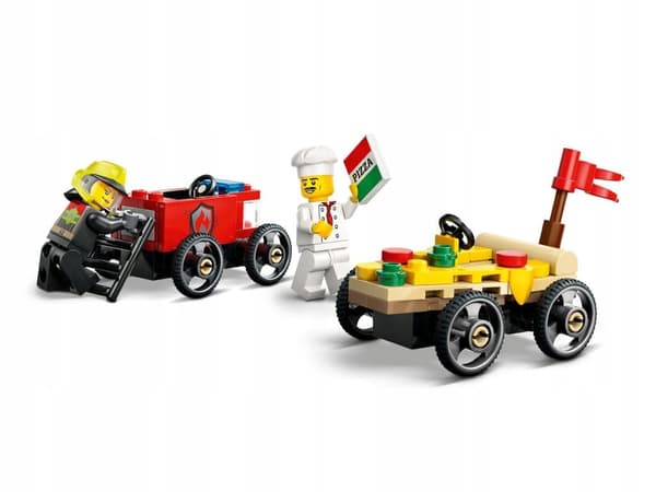 LEGO 60458 City Racing Set: Pizza vs Fire Engine