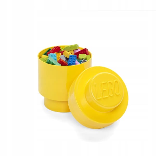 LEGO STORAGE BOX FOR BRICKS, 1 YELLOW ROUND, 40301732
