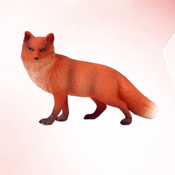 1 PC. DESK ORNAMENT – RED FOX FIGURINE – MODEL SIMULATION