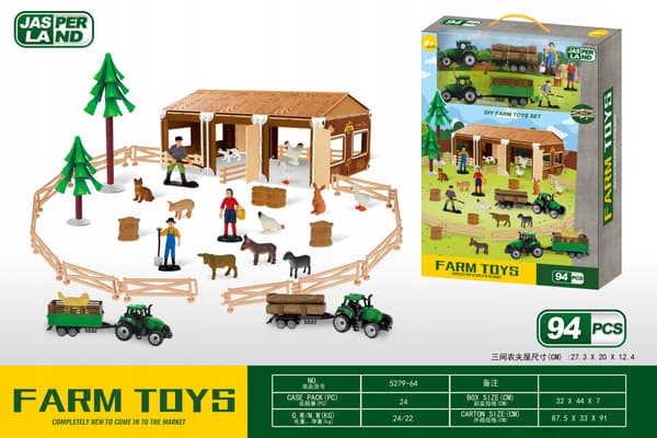 SMALL FARMER XL SET – FIGURES: FARM, ANIMALS, BARNYARD – WOOPIE