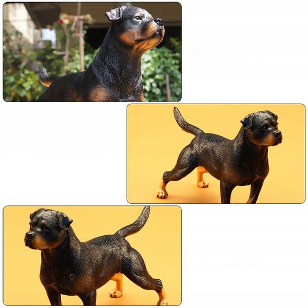 DECORATIVE BLACK PLASTIC DOG MODEL FOR THE HOME AND EDUCATION