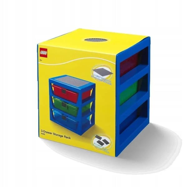 LEGO Organiser with three drawers – Blue Drawer Unit