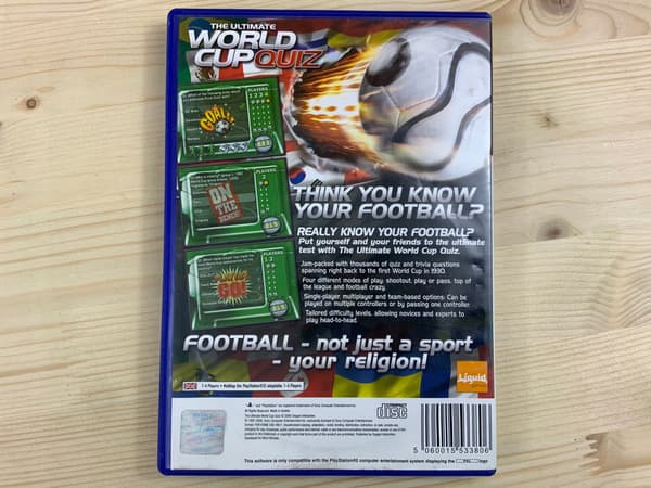 THE ULTIMATE WORLD CUP QUIZ – perfect condition PS2 game set