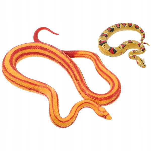 2 REALISTIC PLASTIC SNAKES – DECORATIONS AND TOYS