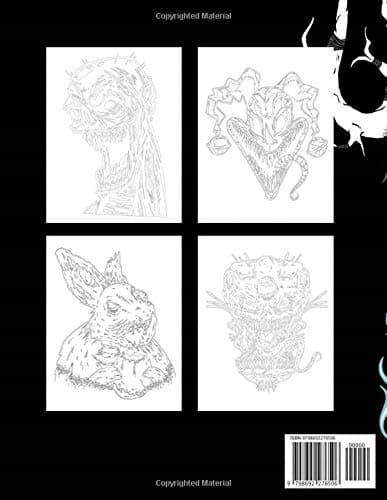 Nightmare Horror Colouring Book – Scary Dark Fantasy Creatures, Gothic, Mo