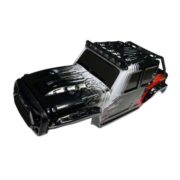 1/14 Scale RC Car Body Shell – DIY Modification – Black and Red Remote Control