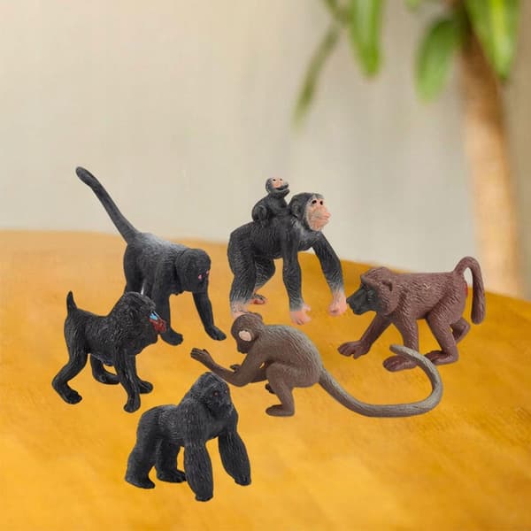 Set of 6 Chimpanzee Simulation Figurines – Educational