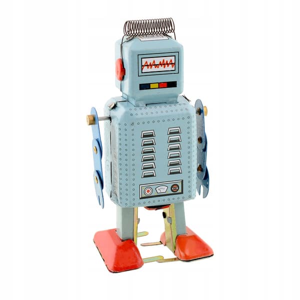 MECHANICAL WIND-UP RETRO ROBOT TOY