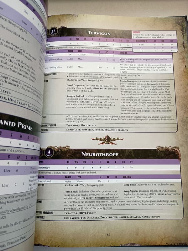 Codex Tyranids nr 111 – 8:e upplagan