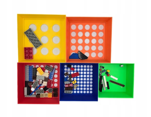 Colourful Building Block Sorter – a stackable container for sorting building blocks
