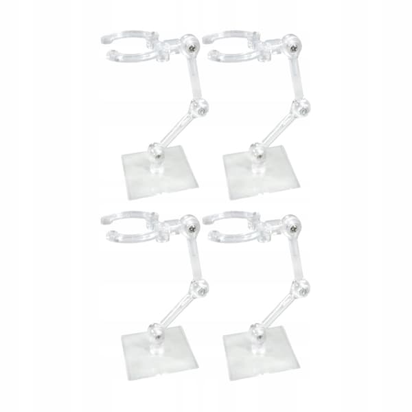 Action Base – Adjustable angle – Display stand for Anime models – 4-pack – Clear – 4x4cm