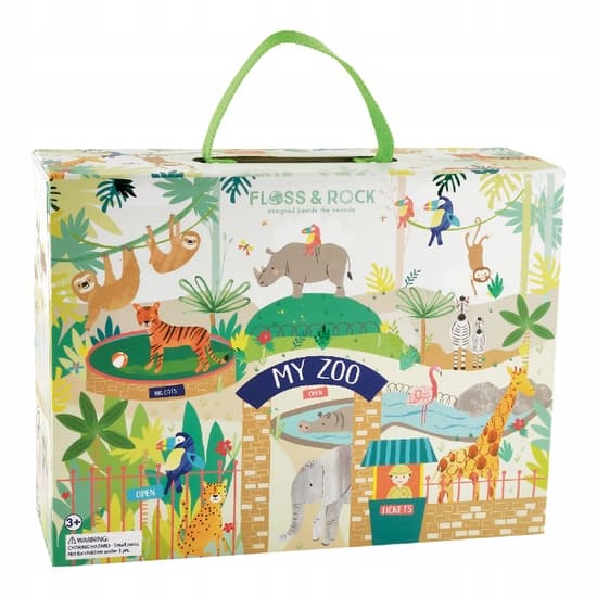 JUNGLE ZOO SET – 15 FLOSS & ROCK FIGURES
