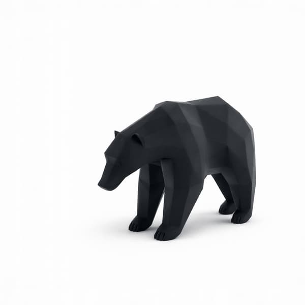 LOW-POLY POLAR BEAR FIGURINE – 3D DECORATION – MANY COLOURS