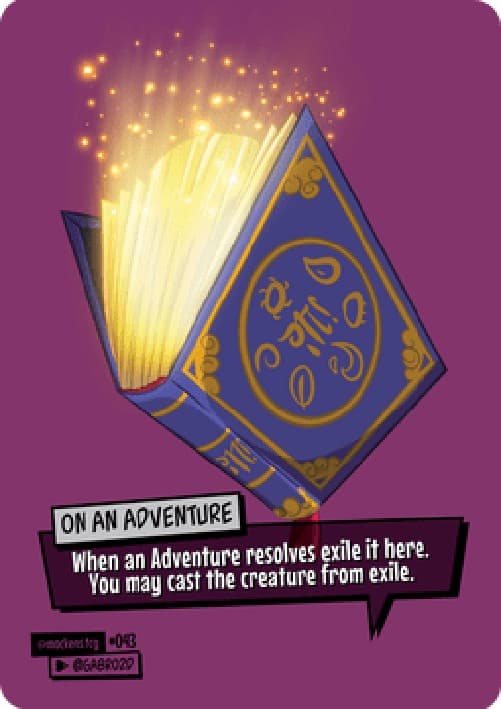 Magic: The Gathering On an Adventure Token