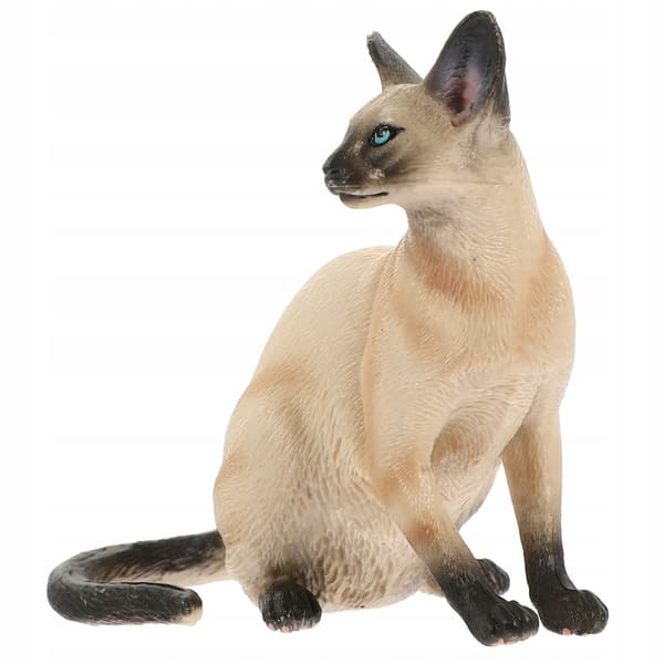 PLASTIC SIAMESE CAT FIGURINE – HOME DECOR
