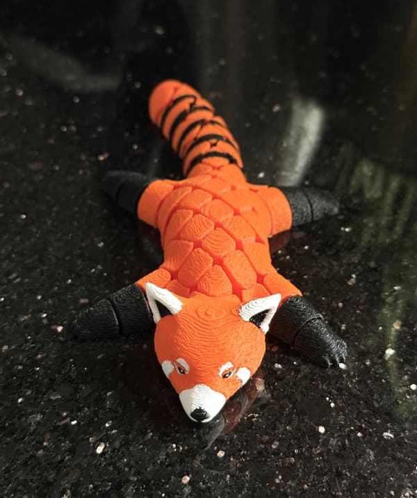 Red Panda 3D – segmented, movable, flexible figurine, toy