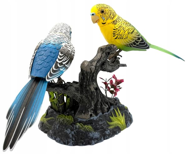 Interactive singing birds: budgerigars, battery-operated parrots, parrot 01