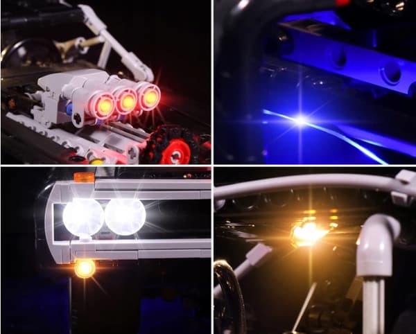 LED lighting for the 42111 Technic Dom’s Dodge Charger set (without bricks)