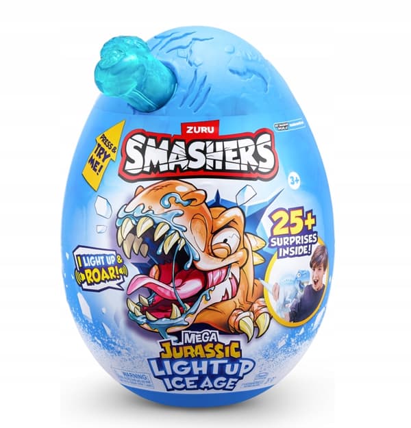 Zuru 74138 Smashers Light-up Blue Dinosaur Egg Surprise