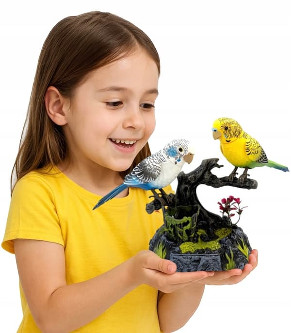 Interactive singing birds: budgerigars, battery-operated parrots, parrot 01