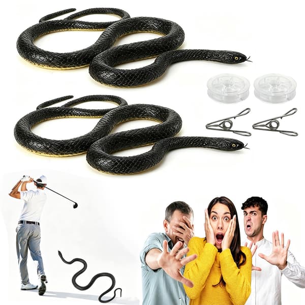 SNAKE FIGURINES – SCARY MODEL – PARTY TRICKS – PLASTIC PROPS – SET OF 2