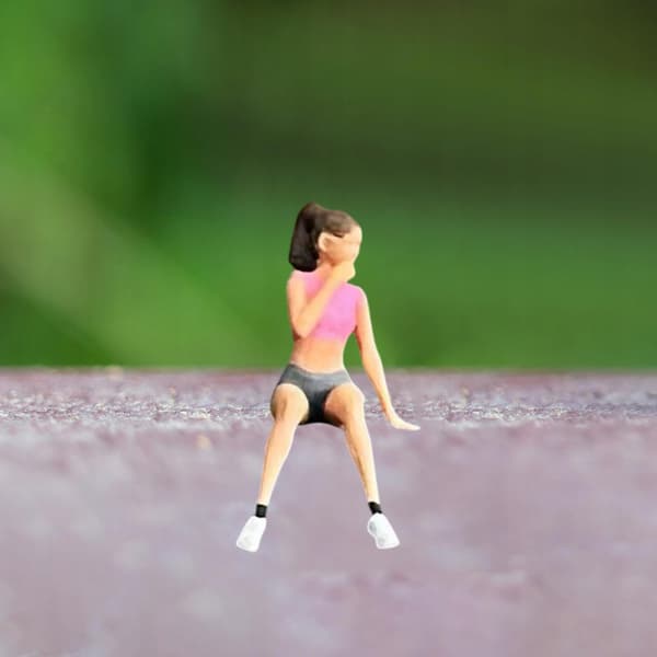 1/64 scale diorama. Stylish Hobby Tiny figures. Layout for DIY Style B