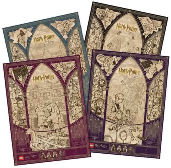 4 LEGO Insiders VIP Harry Potter posters, second edition, Sets 5–8. 5009593