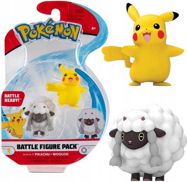 POKEMON Pikachu and Wooloo Battle Figure Pack